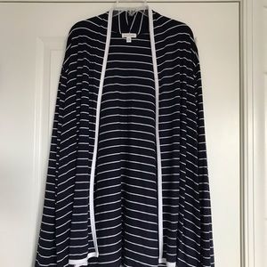 NWT Charming Charlie Navy & White Striped Cardigan